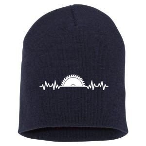 Carpenter Woodworking Saw Heartbeat Short Acrylic Beanie