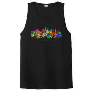 City Watercolor Skyline Home State Souvenir Kaohsiung Taiwan Meaningful Gift PosiCharge Competitor Tank