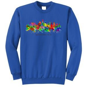 City Watercolor Skyline Home State Souvenir Kaohsiung Taiwan Meaningful Gift Sweatshirt