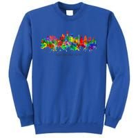 City Watercolor Skyline Home State Souvenir Kaohsiung Taiwan Meaningful Gift Sweatshirt