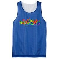 City Watercolor Skyline Home State Souvenir Kaohsiung Taiwan Meaningful Gift Mesh Reversible Basketball Jersey Tank