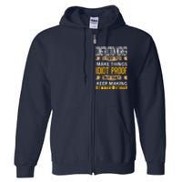 Construction Worker Sarcastic Graphic Funny Laborer Full Zip Hoodie