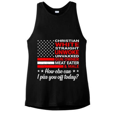 Christian White Straight Unwoke Unvaxxed Gun Owner Ladies PosiCharge Tri-Blend Wicking Tank