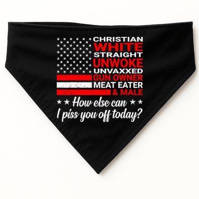 Christian White Straight Unwoke Unvaxxed Gun Owner USA-Made Doggie Bandana