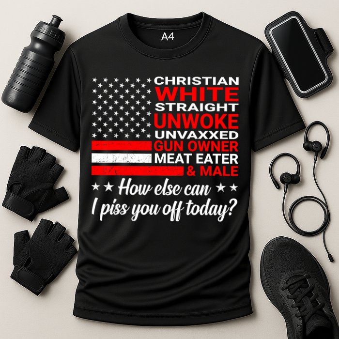 Christian White Straight Unwoke Unvaxxed Gun Owner Performance Shirt