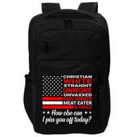 Christian White Straight Unwoke Unvaxxed Gun Owner Impact Tech Backpack