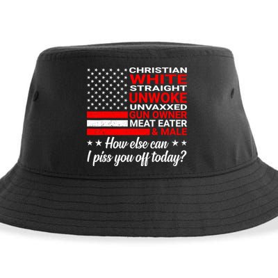 Christian White Straight Unwoke Unvaxxed Gun Owner Sustainable Bucket Hat