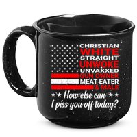Christian White Straight Unwoke Unvaxxed Gun Owner 15oz Campfire Ceramic Mug