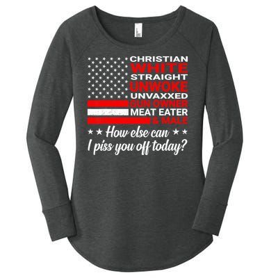 Christian White Straight Unwoke Unvaxxed Gun Owner Women's Perfect Tri Tunic Long Sleeve Shirt