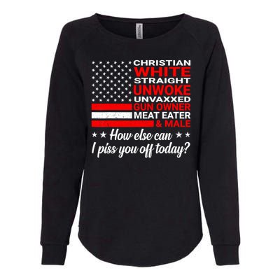 Christian White Straight Unwoke Unvaxxed Gun Owner Womens California Wash Sweatshirt