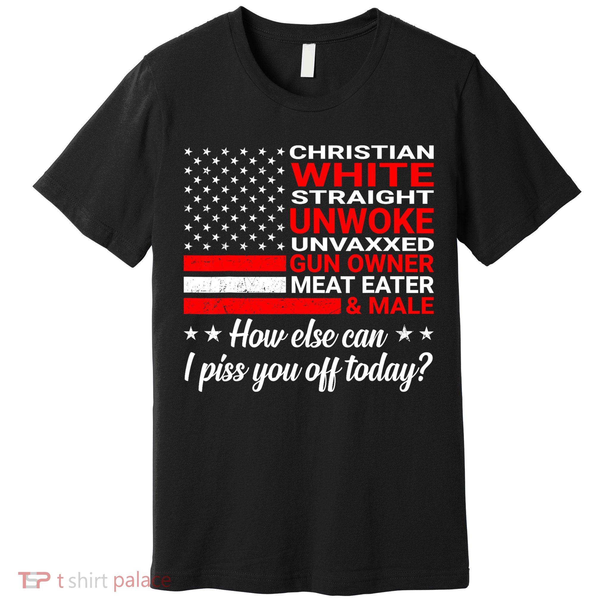 Christian White Straight Unwoke Unvaxxed Gun Owner Premium T-Shirt