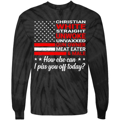 Christian White Straight Unwoke Unvaxxed Gun Owner Tie-Dye Long Sleeve Shirt
