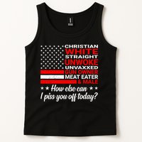 Christian White Straight Unwoke Unvaxxed Gun Owner Tank Top