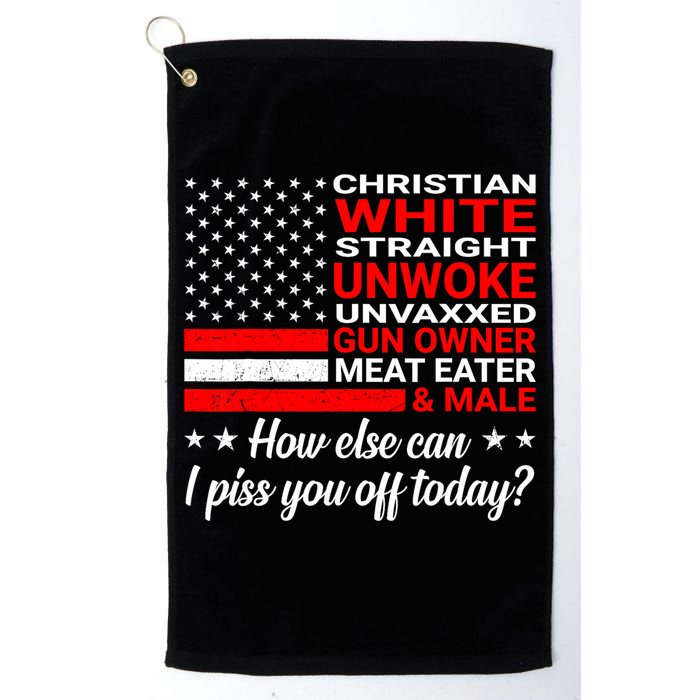 Christian White Straight Unwoke Unvaxxed Gun Owner Golf Towel