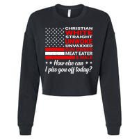 Christian White Straight Unwoke Unvaxxed Gun Owner Cropped Pullover Crew