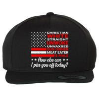 Christian White Straight Unwoke Unvaxxed Gun Owner Wool Snapback Cap