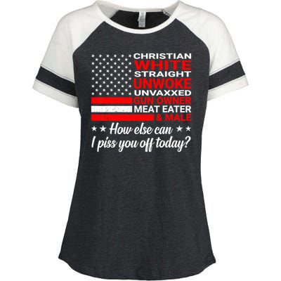 Christian White Straight Unwoke Unvaxxed Gun Owner Enza Ladies Jersey Colorblock Tee