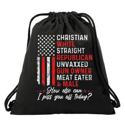Christian White Straight Republican Unvaxxed Gun Owner Drawstring Bag