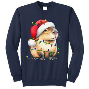 Capybara Wearing Santa Hat Christmas Capybara Lover Xmas Sweatshirt