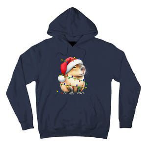 Capybara Wearing Santa Hat Christmas Capybara Lover Xmas Tall Hoodie