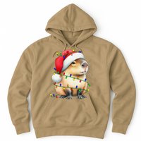 Capybara Wearing Santa Hat Christmas Capybara Lover Xmas Hoodie