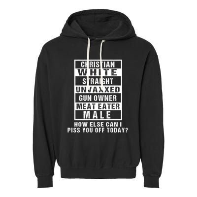 Christian White Straight Republican Unvaxxed Gun Owner Garment-Dyed Fleece Hoodie