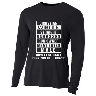 Christian White Straight Republican Unvaxxed Gun Owner Cooling Performance Long Sleeve Crew