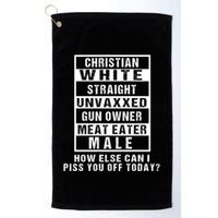 Christian White Straight Republican Unvaxxed Gun Owner Golf Towel