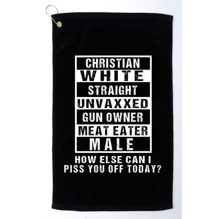 Christian White Straight Republican Unvaxxed Gun Owner Golf Towel