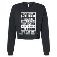 Christian White Straight Republican Unvaxxed Gun Owner Cropped Pullover Crew