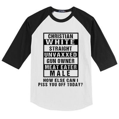 Christian White Straight Republican Unvaxxed Gun Owner Kids Colorblock Raglan Jersey