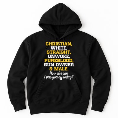 Christian White Straight Unwoke Pureblood Gun Owner & Male Hoodie