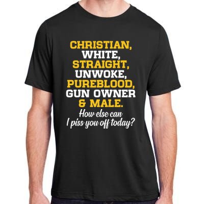 Christian White Straight Unwoke Pureblood Gun Owner & Male Adult ChromaSoft Performance T-Shirt