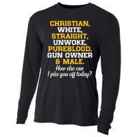 Christian White Straight Unwoke Pureblood Gun Owner & Male Cooling Performance Long Sleeve Crew