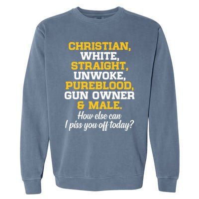 Christian White Straight Unwoke Pureblood Gun Owner & Male Garment-Dyed Sweatshirt