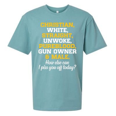 Christian White Straight Unwoke Pureblood Gun Owner & Male Sueded Cloud Jersey T-Shirt