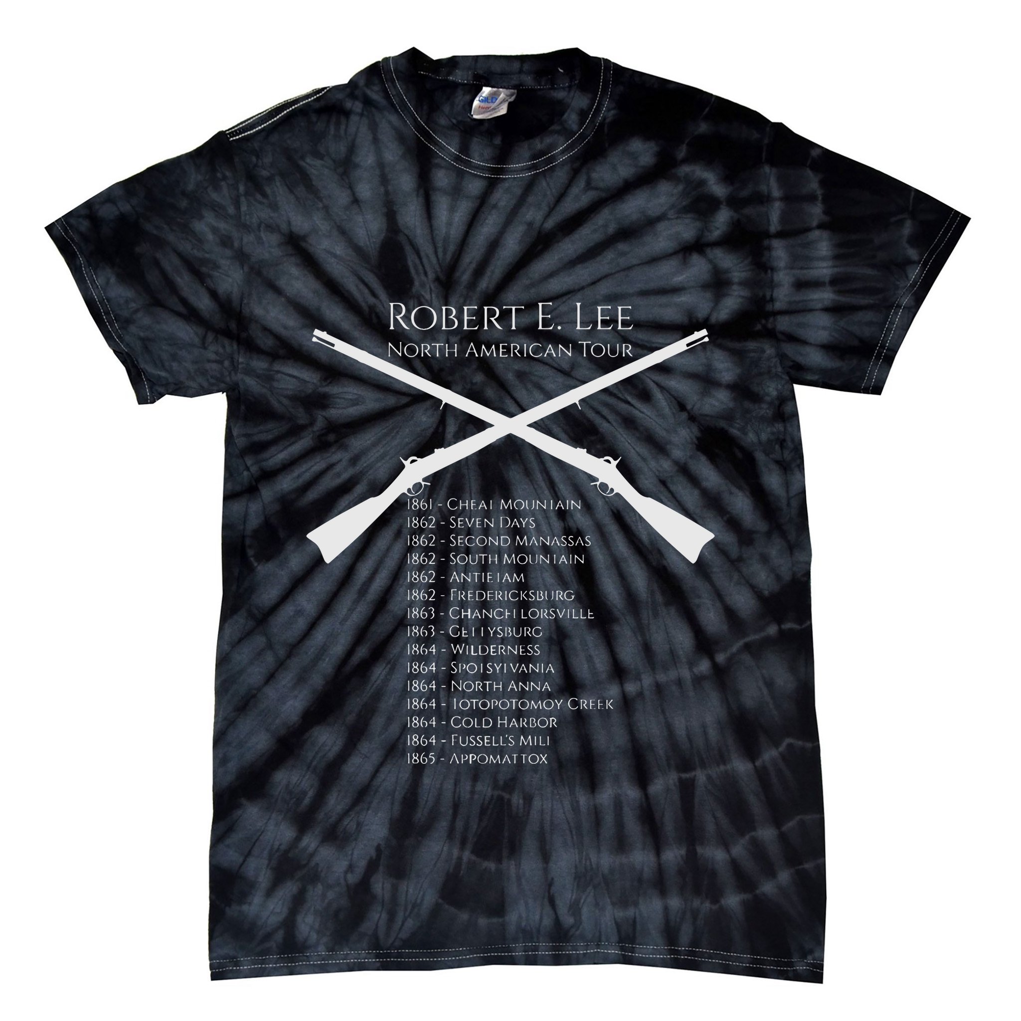 Civil War Shirts Robert E Lee North American Tour Gift Tie-Dye T-Shirt