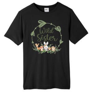 Cute Wild Sister Wreath Zoo Leopard Birthday Safari Jungle Animal Gift Tall Fusion ChromaSoft Performance T-Shirt