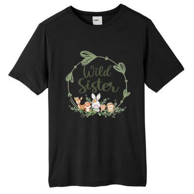 Cute Wild Sister Wreath Zoo Leopard Birthday Safari Jungle Animal Gift Tall Fusion ChromaSoft Performance T-Shirt