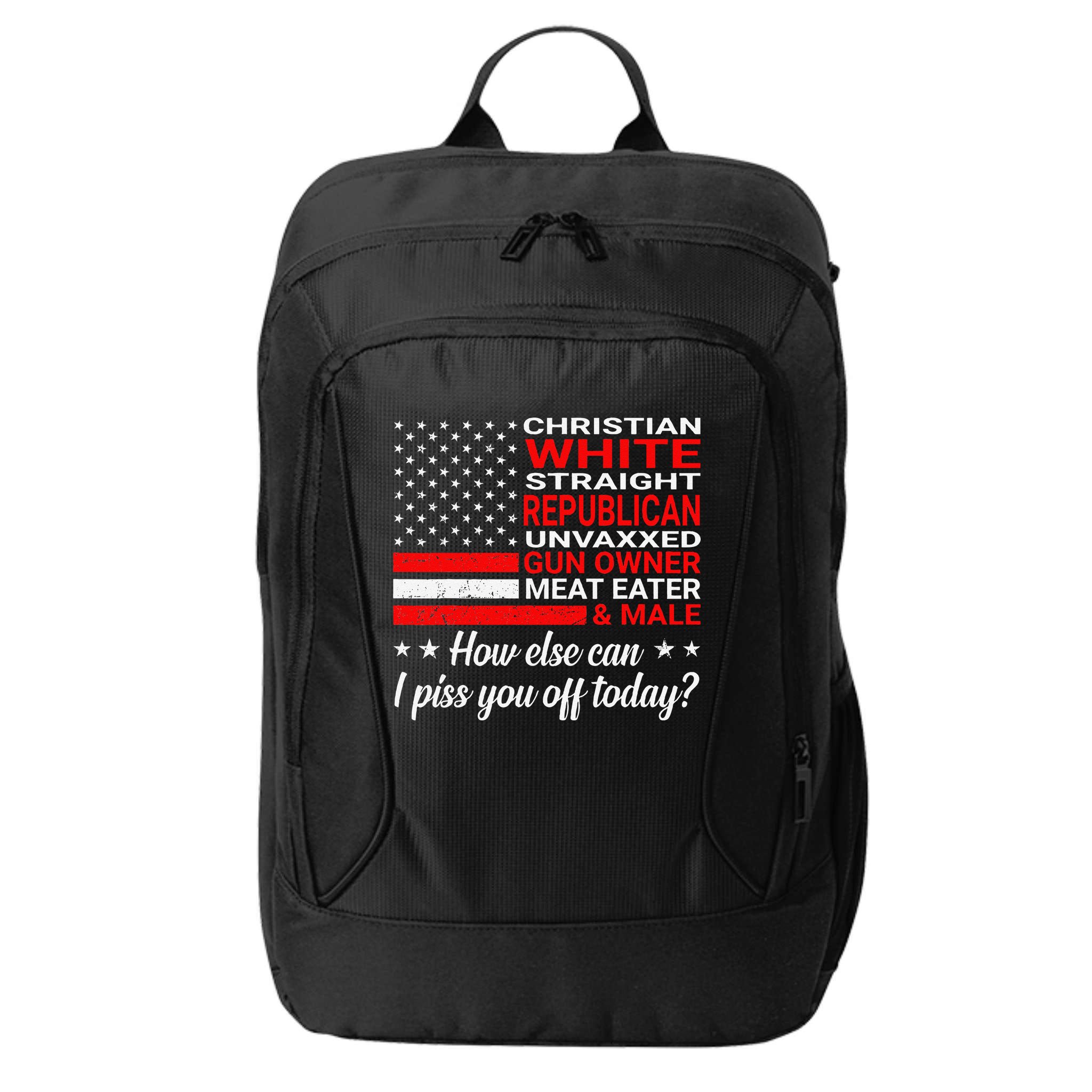 Christian White Straight Republican Unvaxxed Gun Owner City Backpack