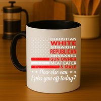 Christian White Straight Republican Unvaxxed Gun Owner Mug
