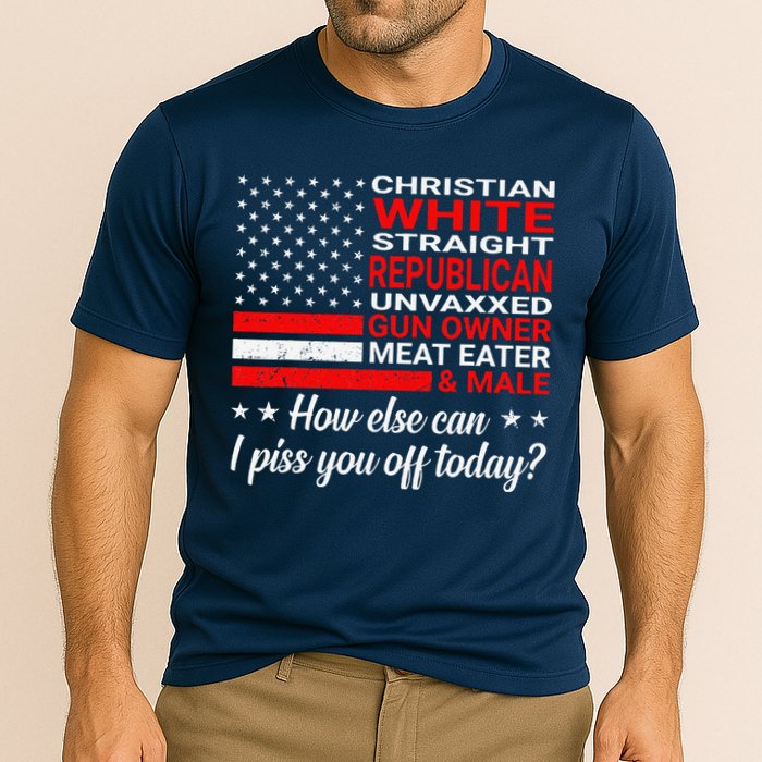 Christian White Straight Republican Unvaxxed Gun Owner Cooling Performance Crew T-Shirt