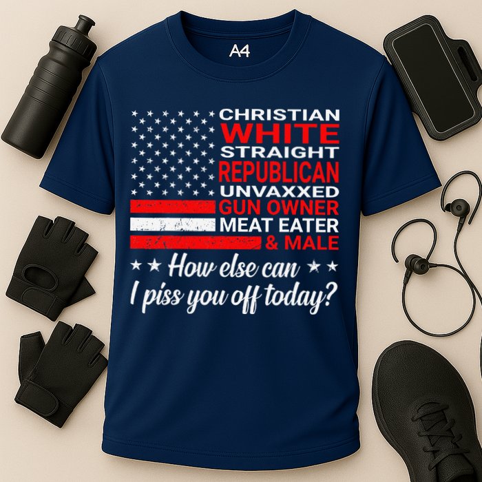 Christian White Straight Republican Unvaxxed Gun Owner Cooling Performance Crew T-Shirt