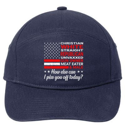 Christian White Straight Republican Unvaxxed Gun Owner 7-Panel Snapback Hat