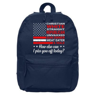 Christian White Straight Republican Unvaxxed Gun Owner 16 in Basic Backpack