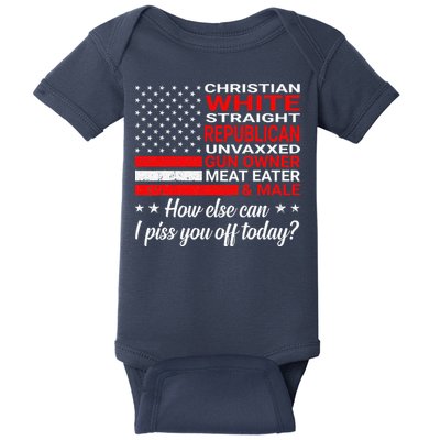 Christian White Straight Republican Unvaxxed Gun Owner Baby Bodysuit