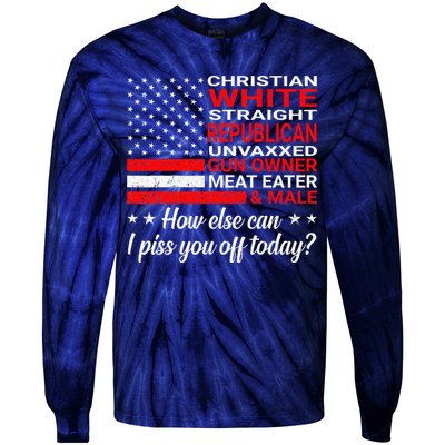 Christian White Straight Republican Unvaxxed Gun Owner Tie-Dye Long Sleeve Shirt