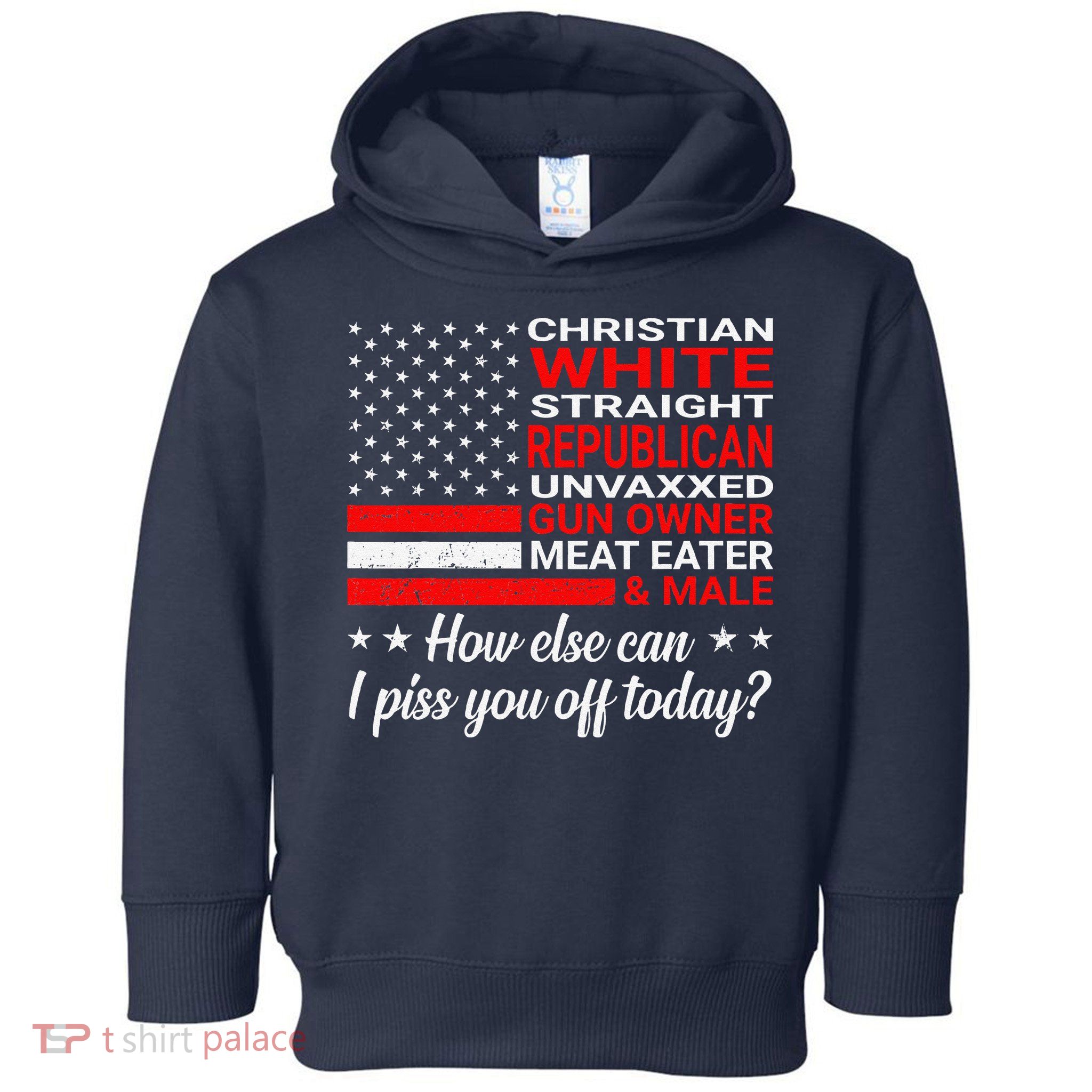 Christian White Straight Republican Unvaxxed Gun Owner Toddler Hoodie