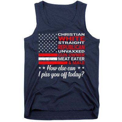 Christian White Straight Republican Unvaxxed Gun Owner Tank Top