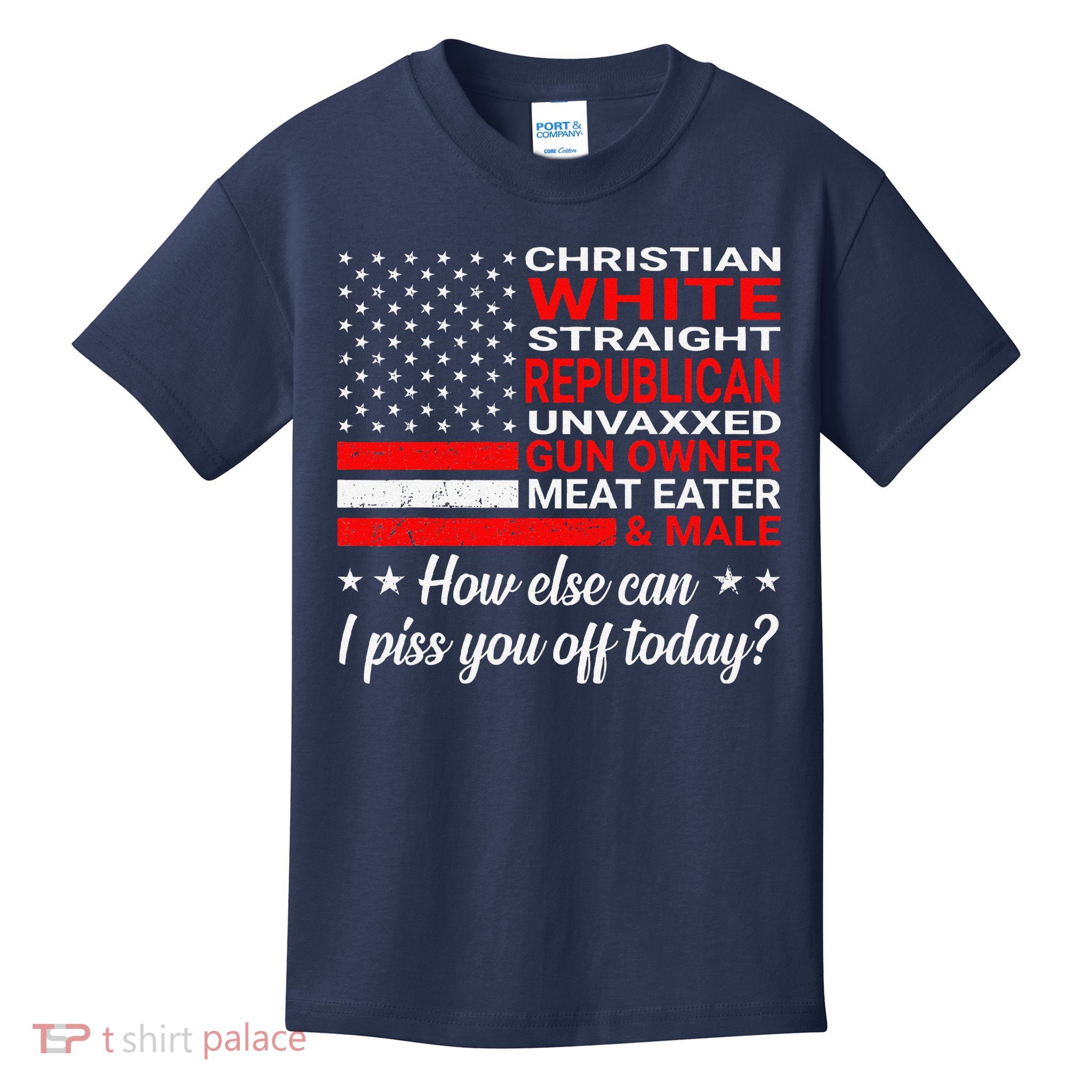 Christian White Straight Republican Unvaxxed Gun Owner Kids T-Shirt